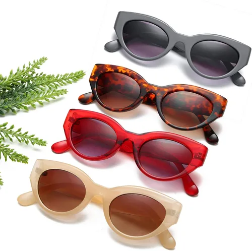 Vista 6 de Bevi Gafas de sol clásicas de lectura completa Cateye para mujer con lentes flexibles y fuertes para mujer