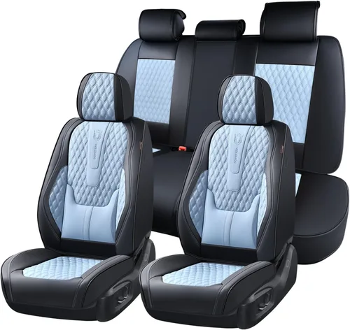 Vista 54 de Coverado Fundas de asiento delantero, fundas de asiento delantero de automóvil, fundas de asiento de piel de napa para automóviles, fundas