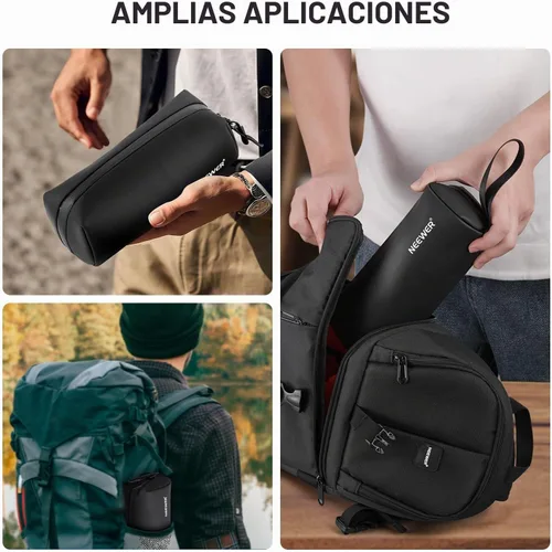 Vista 7 de NEEWER Bolsa de transporte para bolsillo 4 bolsillos 3, protección a prueba de polvo, a prueba de salpicaduras, absorción de golpes, resistente a