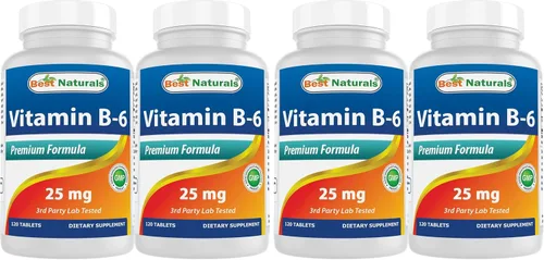 Vista 8 de Best Naturals Vitamina B6 25 mg, 120 tabletas (120 unidades (paquete de 1))