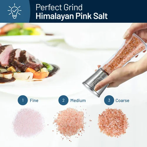 Vista 4 de Bolsa a granel de sal rosa del Himalaya de 5 libras - Cristales gourmet puros de Hymalain - Himilian 100% natural - Contiene 84 minerales - Adecuado