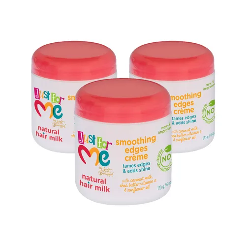 Vista 8 de Just For Me Crema Suavizante de Leche de Coco Natural para el Cabello, Domar las Puntas y Añade Brillo, Con Leche de Coco, Mantequilla de Karité