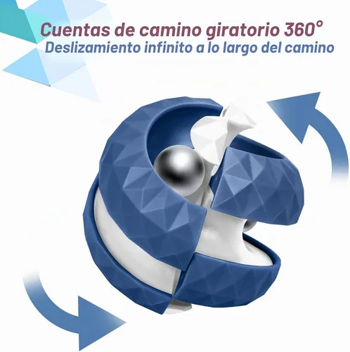 Vista 3 de Orbiit - Juguete de bola de rompecabezas Infinitycube, juguete giratorio, circuito infinito de cambio inverso, juegos de rompecabezas novedosos