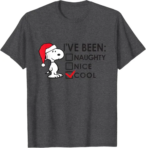 Vista 34 de Peanuts - Camiseta de Navidad fresca de Snoopy, Azul Blanco