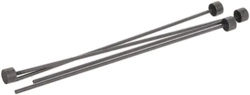 Vista 3 de Auniwaig 0.059 in de diámetro punta redonda de acero recto eyector Pin Punch 3.937 in largo gris plateado 20pcs