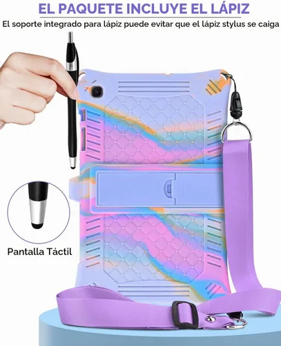 Vista 5 de DETUOSI Funda de silicona para Samsung Tab S6 Lite de 10,4 pulgadas