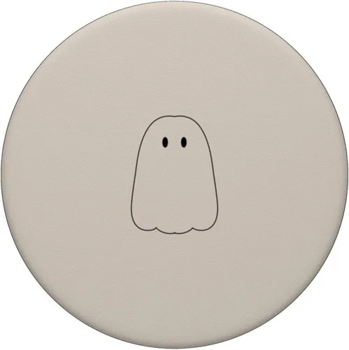 Vista 3 de Lindo fantasma de Halloween beige PopSockets intercambiables PopGrip