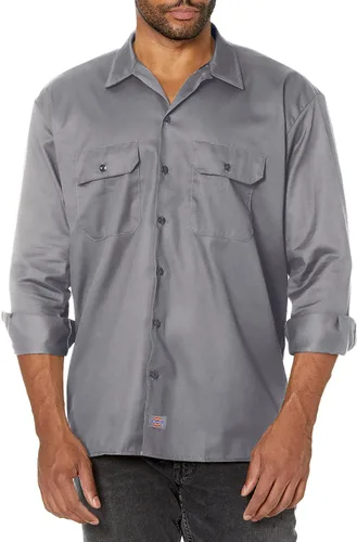 Vista 27 de Dickies Camisa de trabajo de manga larga para hombre Air Force Blue V1