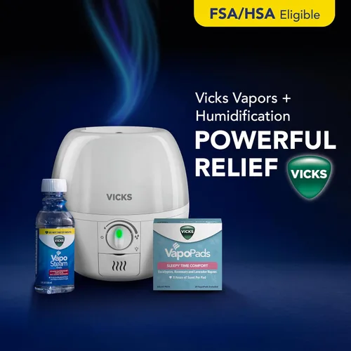 Vista 6 de Vicks VapoPads Sleepy Time Comfort - Almohadillas de vapor para humidificadores e inhaladores de vapor, romero, lavanda y eucalipto, paquete de 40