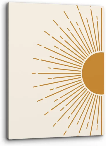 Vista 9 de PHAMTE Lienzo enmarcado bohemio rústico con puesta de sol y puesta de sol naranja para el hogar, baño, habitación de niñas, cocina, oficina