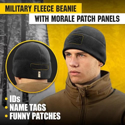 Vista 2 de M-Tac Gorra táctica de lana para reloj - Gorro de invierno Elite - Panel de parches
