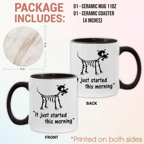Vista 2 de Vet Tech - Taza de café de 11 onzas con posavasos de cerámica para mujeres y hombres, regalos de la semana de la tecnología veterinaria