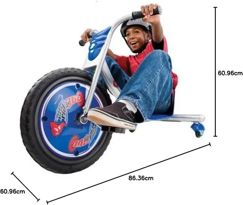 Vista 7 de Razor RipRider 360 - Triciclo con ruedas para niños a partir de 5 años, ligero, manillar de goma, marco de acero, para ciclistas de hasta 160 libras