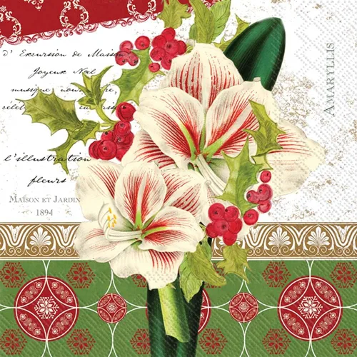 Vista 14 de IHR Ideal Home Range Servilletas de papel navideñas de 3 capas, 20 unidades, 6.5 x 6.5 pulgadas, entrega de Navidad Christmas Delivery
