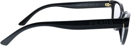 Vista 3 de Prada PR 03WV 1AB1O1 - Gafas cuadradas de plástico negro de 2087in