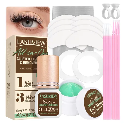 Vista 9 de LASHVIEW Pegamento para levantar pestañas, 2 unidades, adhesivo permanente para pestañas, sin irritación e inodoro, 0.2 fl oz*2