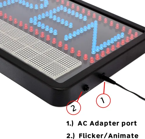 Vista 3 de Alpine Letreros abiertos LED para negocios con control remoto - Letrero abierto iluminado súper brillante, letrero LED fácilmente programable