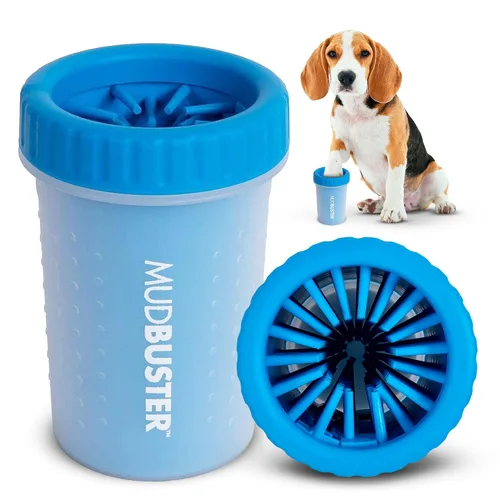 Vista 33 de Dexas MudBuster Limpiador portátil de patas para perros, grande, color blanco brillante, edición especial, suministros y accesorios de primera