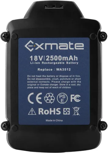 Vista 7 de Exmate Batería de repuesto de iones de litio de 18V 2.5Ah para Worx WA3512 WA3511 WA3512.1 WA3523 WG151 WG151E WU287 WU381 WX163 Batería