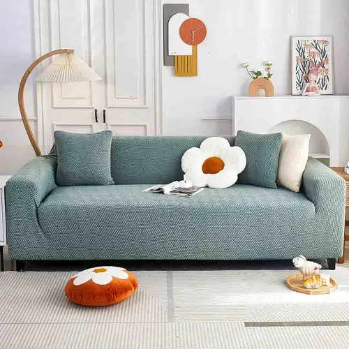 Vista 21 de Funda para sofá, funda elástica para sofá, fundas de cojín de tela jacquard de elastano lavable, protector elástico de muebles para mascotas, niños