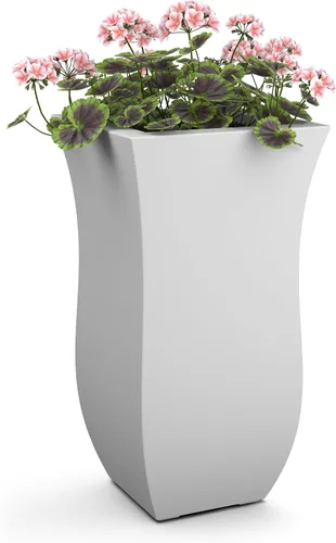 Vista 14 de Mayne Valencia - Maceta de 30 pulgadas de alto, resistente a la intemperie, para flores, diseño duradero para interiores y exteriores, para patio