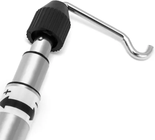 Vista 3 de QWORK Herramienta rotativa, amoladora redonda, soporte telescópico para colgar con abrazadera de mesa, herramienta de soporte de suspensión de eje