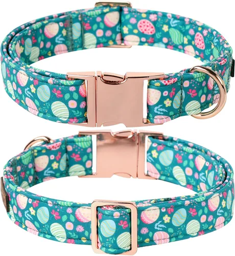 Vista 139 de Lionet Paws Collar de perro de Halloween con corbatín, bonito collar de algodón ajustable con hebilla de metal para perros pequeños, medianos y A