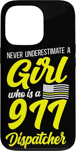 Vista 10 de 911 Dispatcher Thin Gold Yellow Line Girl Female Never Case for iPhone 16