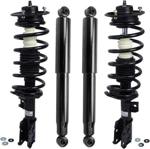 Vista 28 de Detroit Axle - Puntales y Amortiguadores para Chevy Traverse Buick Enclave GMC Acadia Saturn Outlook 2007-2012, 2 puntales delanteros con resorte