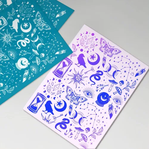 Vista 7 de OLYCRAFT Plantillas de pantalla de seda con tema de tarot de 4 x 5 pulgadas para fabricación de joyas de arcilla polimérica