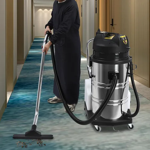 Vista 2 de Máquina comercial de limpieza de alfombras, 2110 W, 110 V, 80 L/11 galón, profesional, comercial, 3 en 1, limpiador de cepillo de piso, extractor