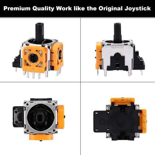 Vista 2 de Ikpek 6 Pack Analog 3D Joysticks Repair Kit for DualSense PS5 Controller, Joysticks Replacement Part with Repair Screwdriver Kit for Playstation 5
