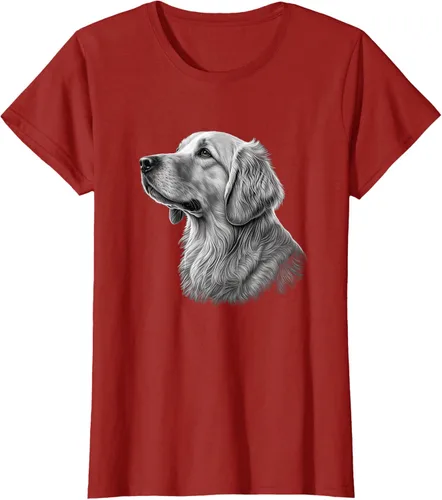 Vista 23 de Camiseta divertida Golden Retriever, Negro