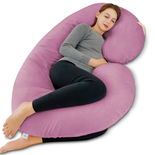 Vista 16 de INSEN Almohada de embarazo refrescante, almohada de maternidad para mujeres embarazadas (azul refrescante)