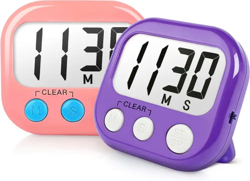 Vista 12 de Temporizadores de aula para profesores y niños, temporizador digital magnético grande, suministros para profesores, paquete de 2, azul y verde