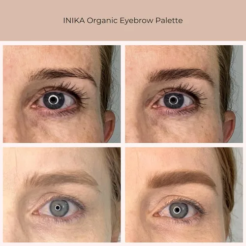 Vista 3 de INIKA Paleta de cejas orgánica. Color de cejas personalizado y cera para esculpir, rellenar y fijar cejas con resultados duraderos. Ingredientes