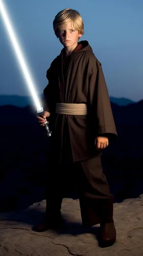 Vista 3 de Bata con capucha para niños, con mangas, monje mago, medieval, Jedi, cosplay, capa de Halloween