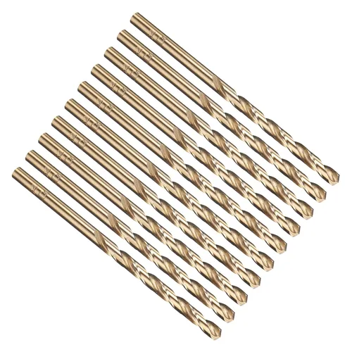 Vista 190 de PATIKIL Broca Jobber de 0.039 in, vástago recto M35 cobalto 5% acero de alta velocidad 135° acabado dorado para metal duro de acero inoxidable - 2