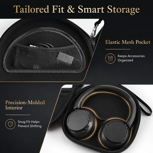 Vista 3 de Funda de auriculares para Sony WH-CH720N WH-CH520 WH-1000XM4 para Soundcore Q20i Q20 Q30 para auriculares JBL Tune 720BT 510BT con cancelación