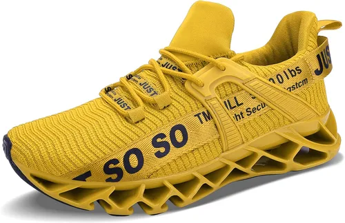 Vista 2 de COKAFIL - Zapatos de correr para hombre, tenis atléticos con bordes para caminar