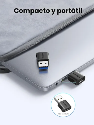 Vista 5 de UGREEN Paquete de 2 adaptadores USB a USB C de 10 Gbps, USB C hembra a USB 3.0 macho, conector de cargador para iPhone 16 15 14 13, AirPods, iPad