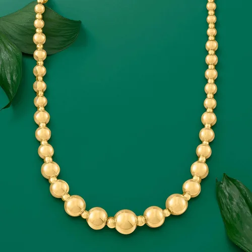 Vista 4 de Ross-Simons Collar italiano de oro amarillo de 18 quilates graduado, Oro, no conocido