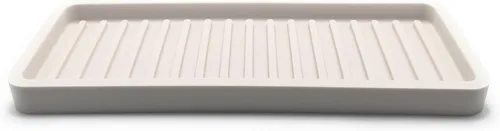 Vista 9 de Bandeja organizadora para fregadero de cocina de silicona, soporte de esponja y protector de encimera Plato y bandeja dispensadora de jabón
