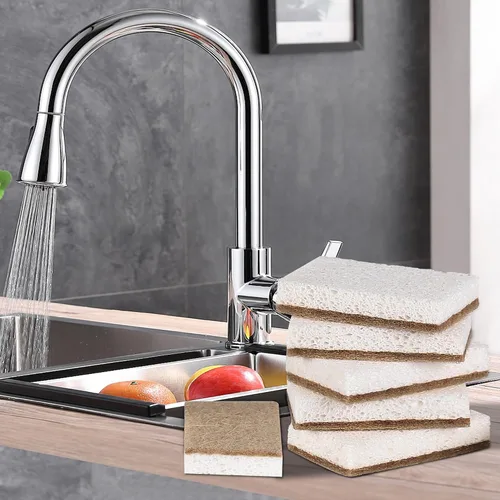 Vista 6 de Esponjas naturales para platos, paquete de 12 – Keep Soap Esponja de cocina biodegradable Esponja de coco compostable – Esponjas de limpieza
