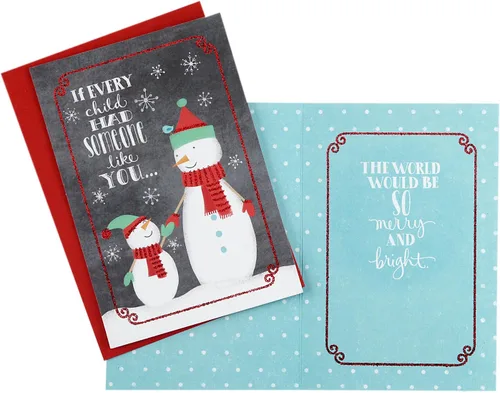 Vista 10 de Hallmark Surtido de tarjetas de Navidad para profesores o niñeras de niños (10 tarjetas con sobres) (2299XXM3012)