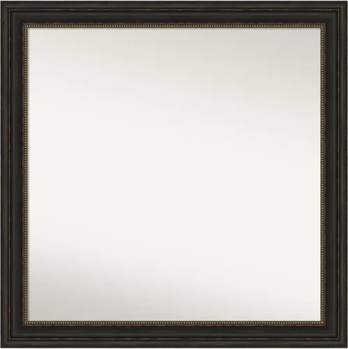 Vista 1046 de Amanti Art Espejo de pared personalizado no biselado (25 x 25 pulgadas), marco de bronce acentuado, varios tamaños personalizados, espejo de baño