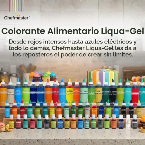 Vista 2 de Chefmaster Liqua-Gel - Colorante para alimentos, 0.70 onzas, aguacate