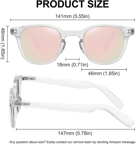 Vista 5 de MEETSUN Lentes de sol polarizados redondos vintage para mujer, clásicos, pequeños, retro, protección UV400