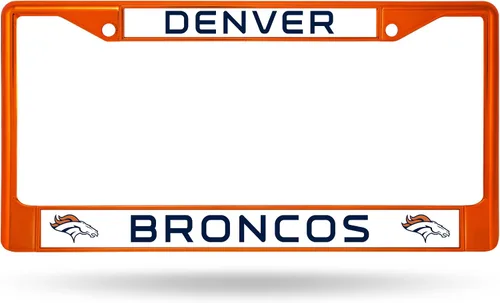 Vista 29 de Rico Industries NFL Fan Shop - Marco de matrícula cromado estándar Color del