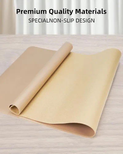 Vista 2 de Tapete protector para escritorio y mouse, antideslizante, de piel sintética, tapete impermeable de escritura para laptop, para oficina y hogar